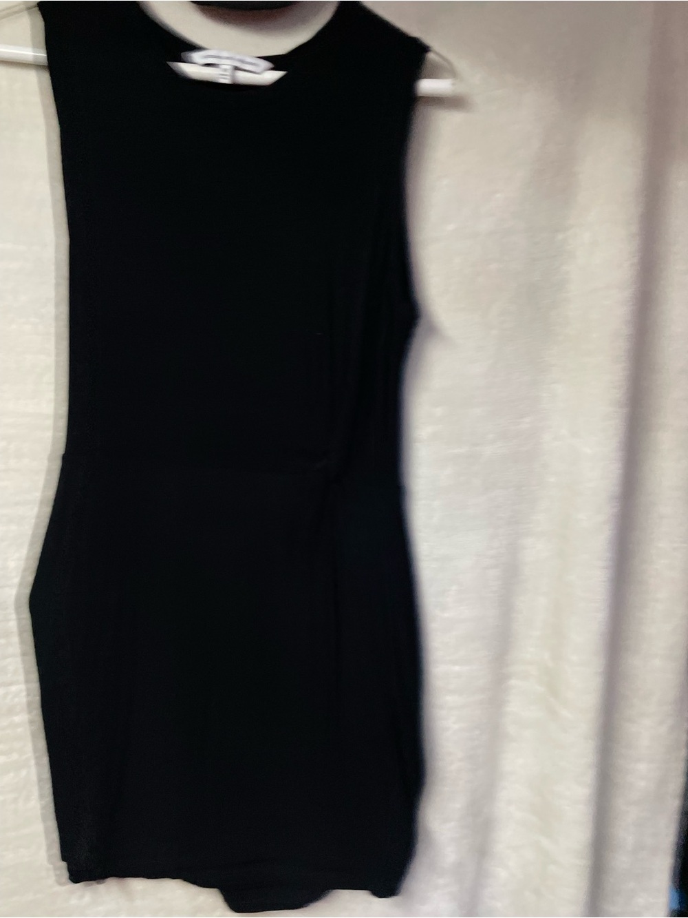 cupcakes & cashmere Black Sleeveless Knot Waist Midi Dress Soft Feel